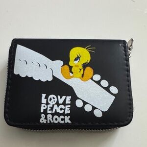 Black Mini Wallet with Tweety Design